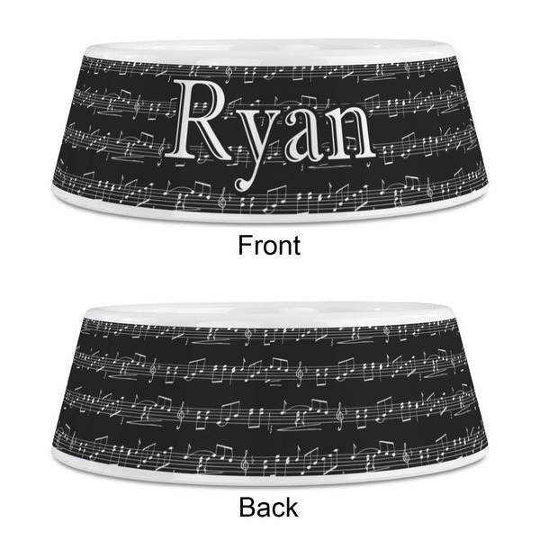 Musical Notes Plastic Pet Bowls - Medium - APPROVAL
