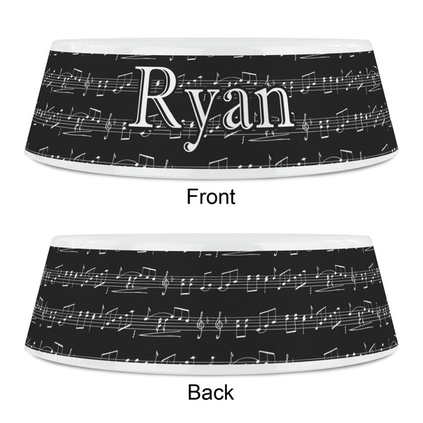 Musical Notes Plastic Pet Bowls - Small - APPROVAL