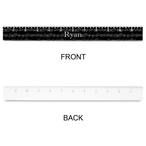 Musical Notes Plastic Ruler - 12" - APPROVAL
