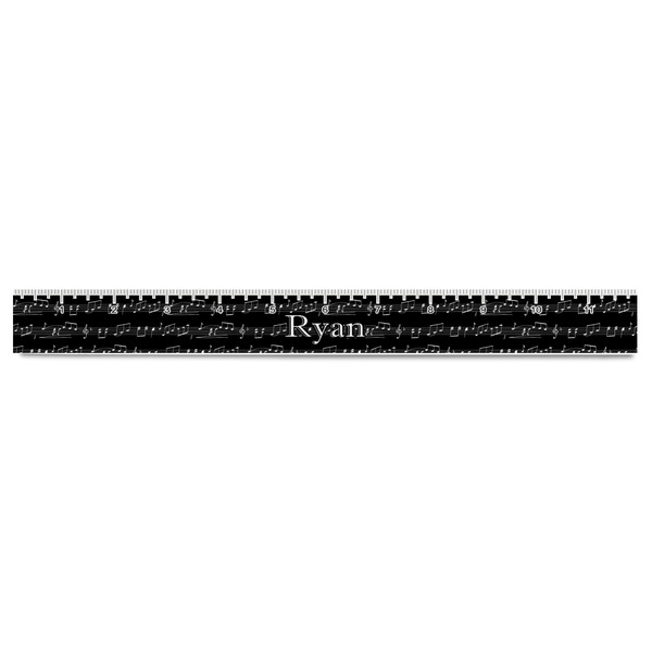 Musical Notes Plastic Ruler - 12" - FRONT
