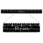 Musical Notes Plastic Ruler - 12" (Personalized)
