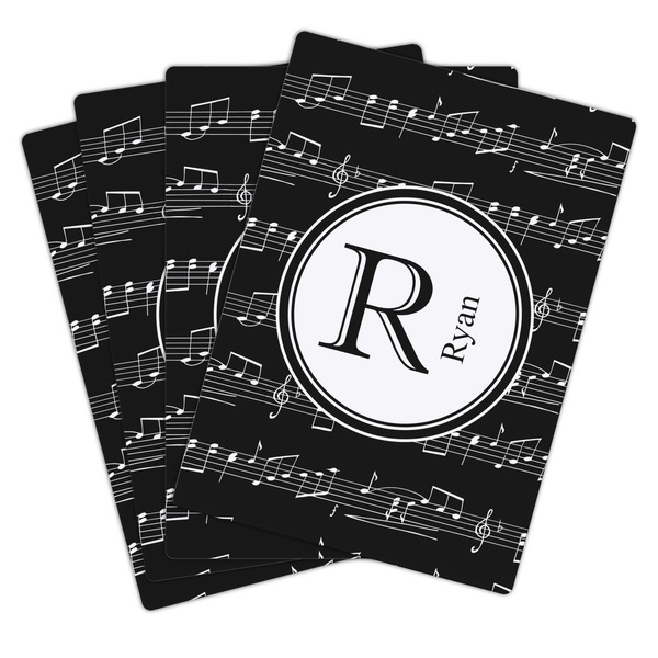 Musical Notes Playing Cards - Hand Back View