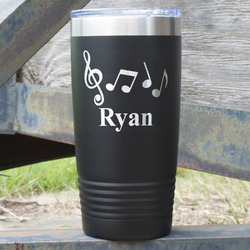 Musical Notes 20 oz Stainless Steel Tumbler (Personalized)