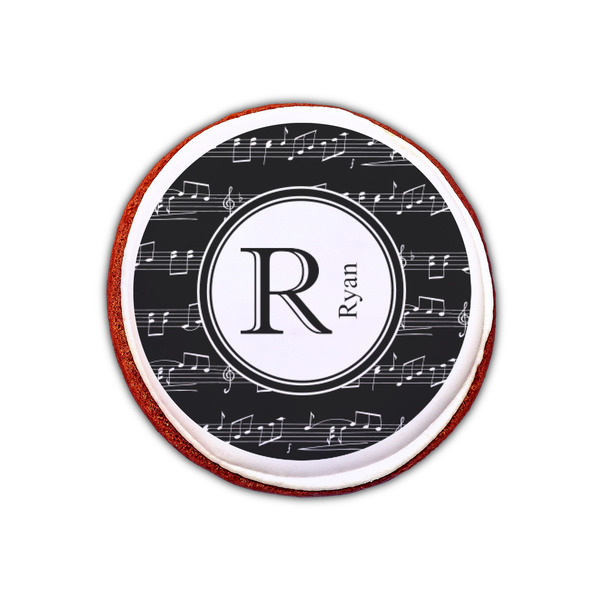 Musical Notes Printed Icing Circle - XSmall - On Cookie