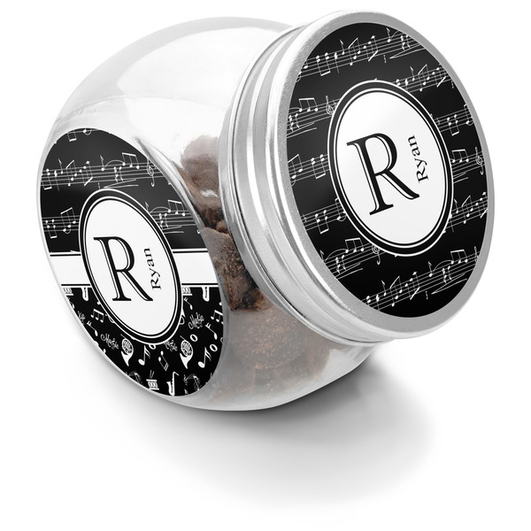 Custom Musical Notes Puppy Treat Jar (Personalized)