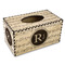 Musical Notes Rectangle Tissue Box Covers - Wood - Front