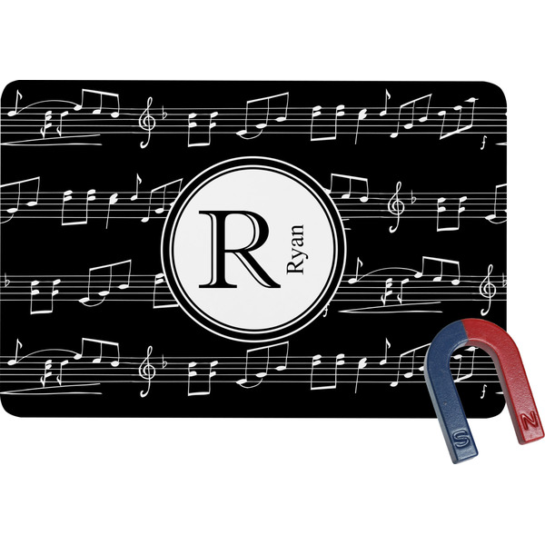 Custom Musical Notes Rectangular Fridge Magnet (Personalized)