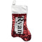 Musical Notes Red Sequin Stocking - Front