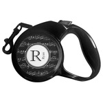 Musical Notes Retractable Dog Leash - Medium (Personalized)