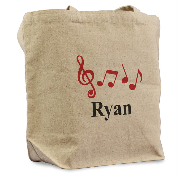 Custom Musical Notes Reusable Cotton Grocery Bag (Personalized)