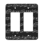 Musical Notes Rocker Style Light Switch Cover - Two Switch