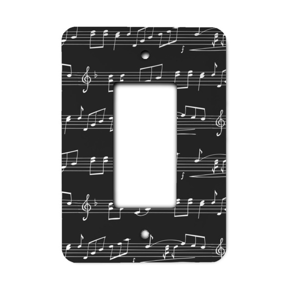 Custom Musical Notes Rocker Style Light Switch Cover - Single Switch