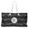 Musical Notes Large Rope Tote Bag - Front View