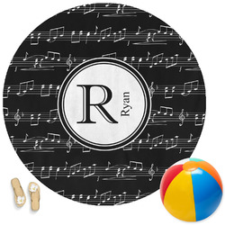 Musical Notes Round Beach Towel (Personalized)