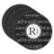 Musical Notes Round Rubber Backed Coasters - Set of 4 (Personalized)
