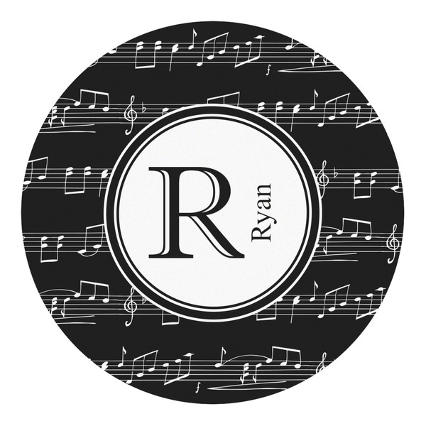Custom Musical Notes Round Decal - Medium (Personalized)