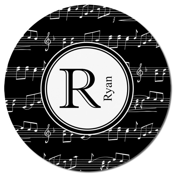Musical Notes Round Fridge Magnet - FRONT
