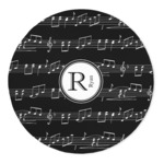 Musical Notes 5' Round Indoor Area Rug (Personalized)