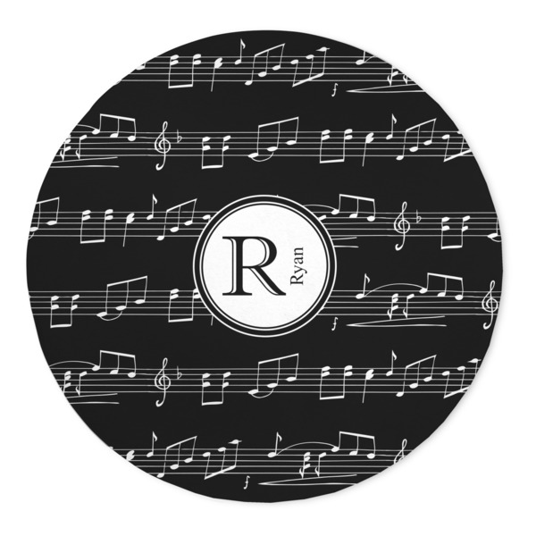 Custom Musical Notes 5' Round Indoor Area Rug (Personalized)