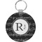 Musical Notes Round Plastic Keychain (Personalized)