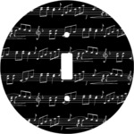Musical Notes Round Light Switch Cover