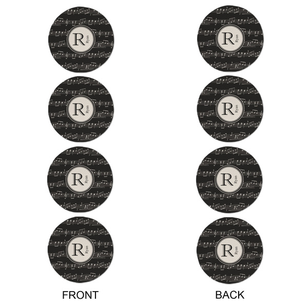Musical Notes Round Linen Placemats - APPROVAL Set of 4 (double sided)
