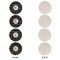 Musical Notes Round Linen Placemats - APPROVAL Set of 4 (single sided)
