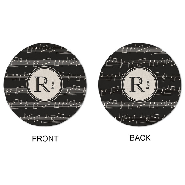 Musical Notes Round Linen Placemats - APPROVAL (double sided)