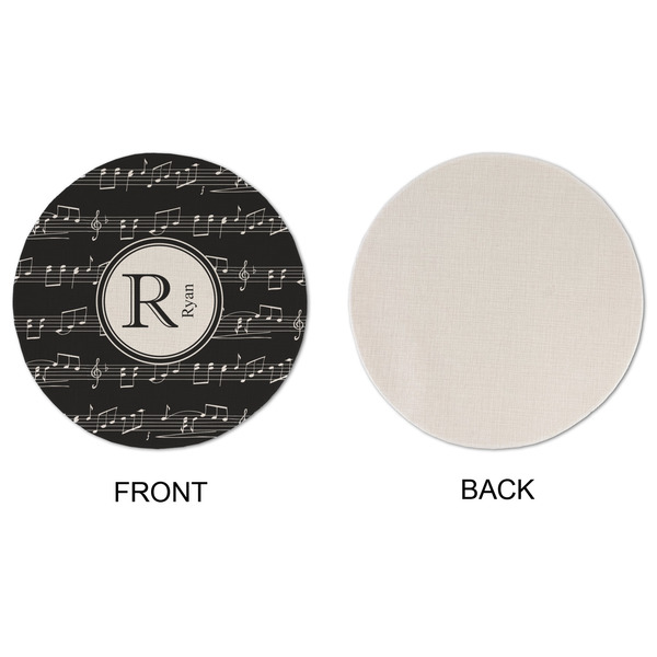 Musical Notes Round Linen Placemats - APPROVAL (single sided)