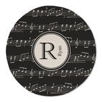 Musical Notes Round Linen Placemat - Single Sided (Personalized)