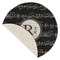 Musical Notes Round Linen Placemats - Front (folded corner single sided)