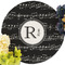 Musical Notes Round Linen Placemats - Front (w flowers)