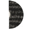 Musical Notes Round Linen Placemats - HALF FOLDED (double sided)