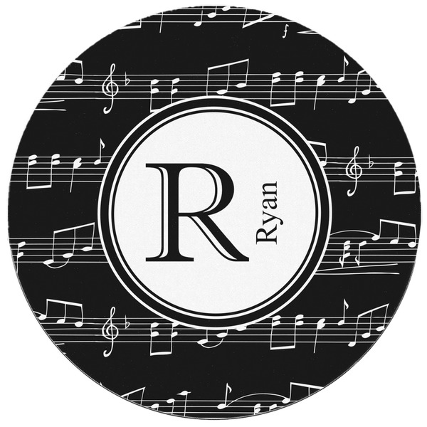 Musical Notes Round Mousepad - APPROVAL