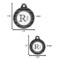 Musical Notes Round Pet ID Tag - Large - Comparison Scale