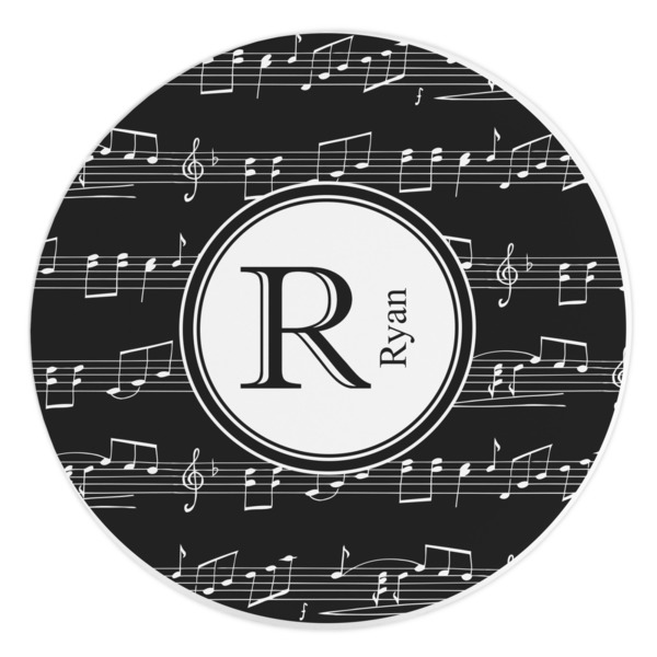 Custom Musical Notes Round Stone Trivet (Personalized)