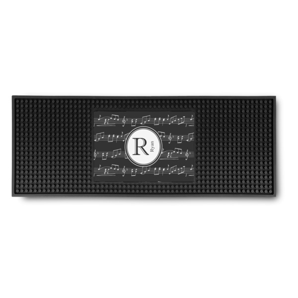 Custom Musical Notes Rubber Bar Mat (Personalized)
