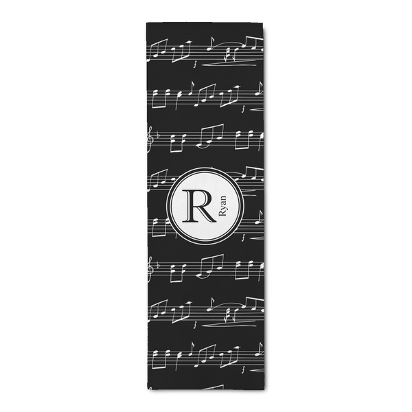Custom Musical Notes Runner Rug - 2.5'x8' w/ Name and Initial