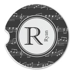 Musical Notes Sandstone Car Coaster - Single (Personalized)