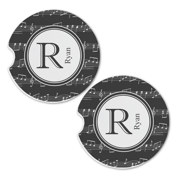 Musical Notes Sandstone Car Coasters - Set of 2