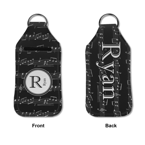 Musical Notes Sanitizer Holder Keychain - Large APPROVAL (Flat)