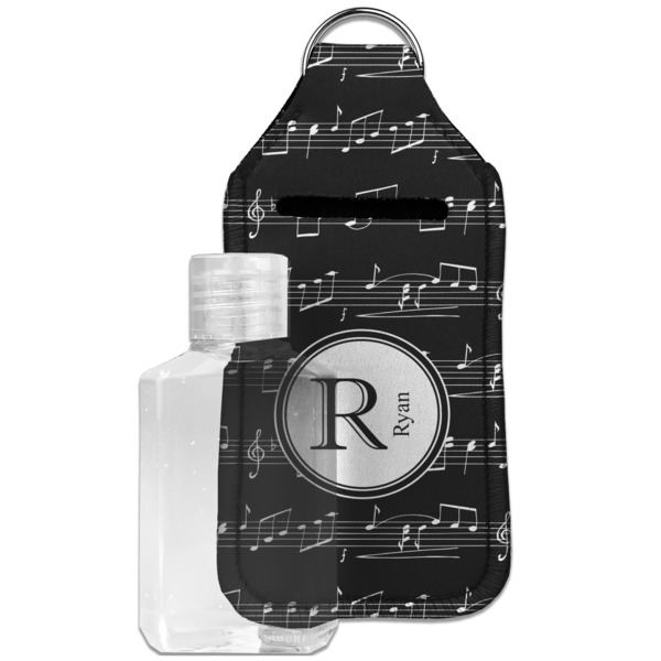 Custom Musical Notes Hand Sanitizer & Keychain Holder - Large (Personalized)