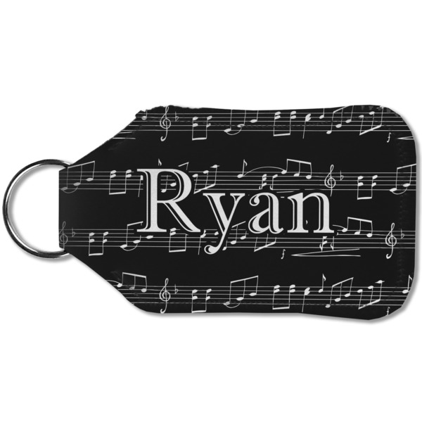 Musical Notes Sanitizer Holder Keychain - Small (Back)