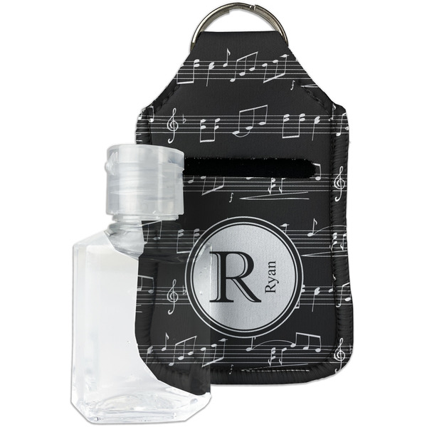 Custom Musical Notes Hand Sanitizer & Keychain Holder - Small (Personalized)
