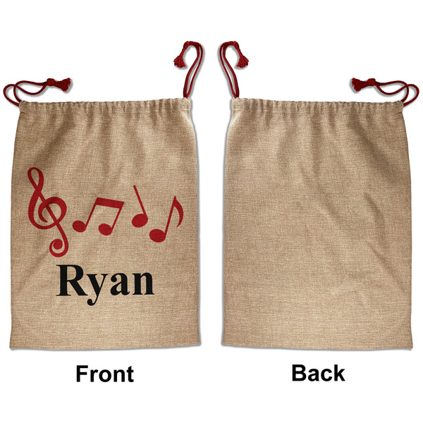 Musical Notes Santa Bag - Approval - Front