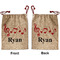 Musical Notes Santa Bag - Front and Back