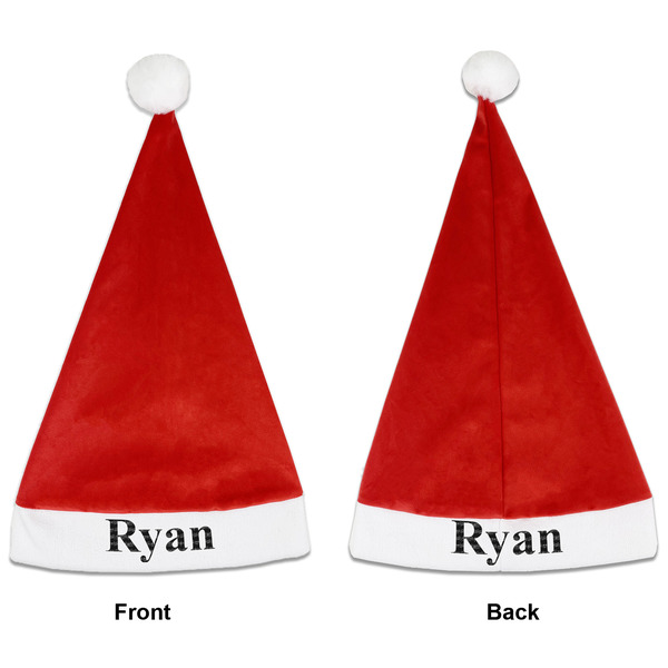 Custom Musical Notes Santa Hat - Front & Back (Personalized)