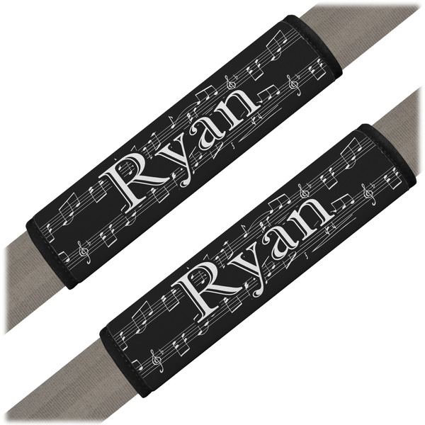 Custom Musical Notes Seat Belt Covers (Set of 2) (Personalized)