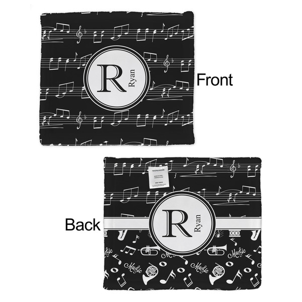 Musical Notes Security Blanket - Front & Back View