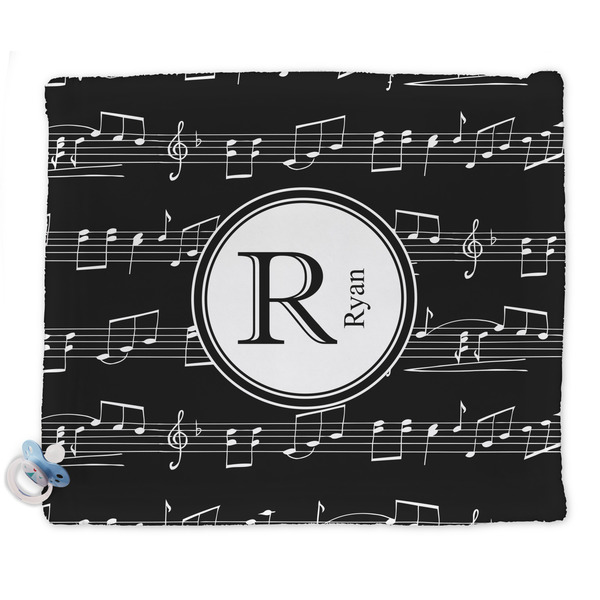 Custom Musical Notes Security Blanket - Single Sided (Personalized)
